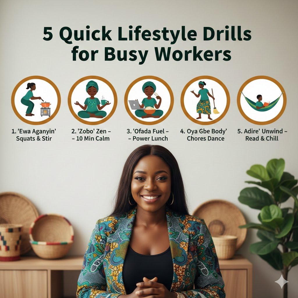 5 Quick Lifestyle Drills for Busy Workers – With a Nigerian Twist