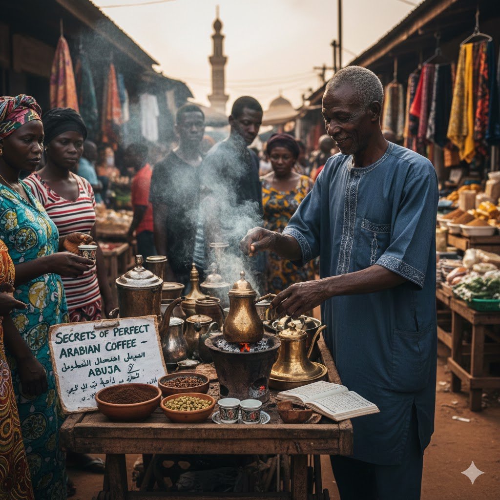 The Secret Behind a Perfect Arabian Cup of Coffee on the Streets of Abuja