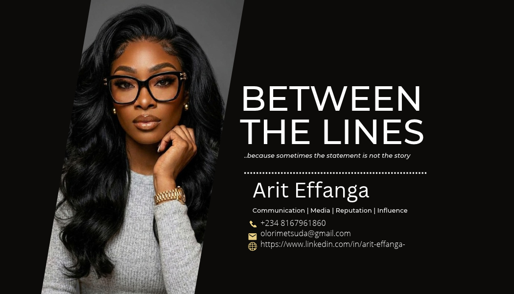 Arit Efanga Writes “BETWEEN THE LINES” On ITH